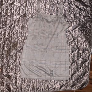 Grey and light blue plaid dress